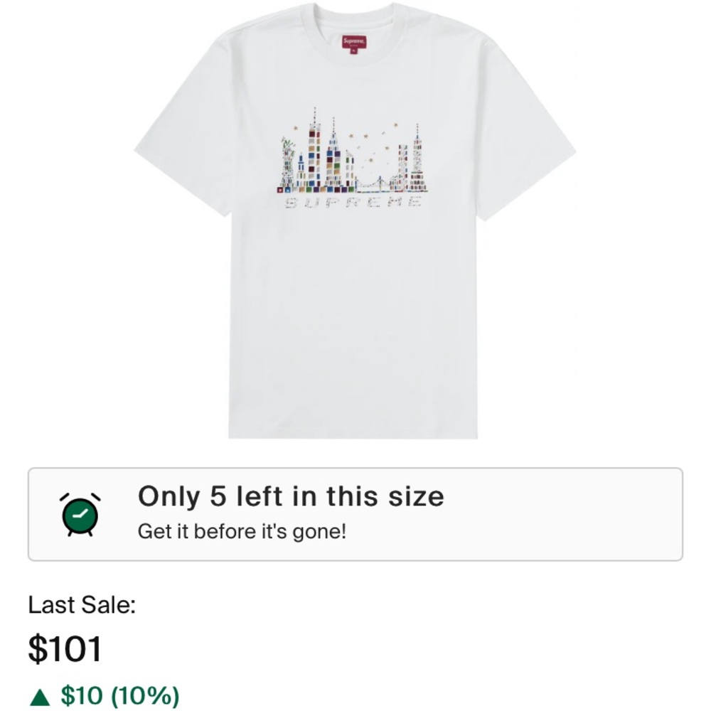 Supreme skyline tee in white